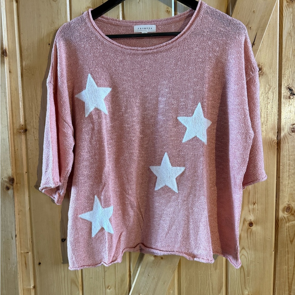 Promesa Pink Knit Top, medium